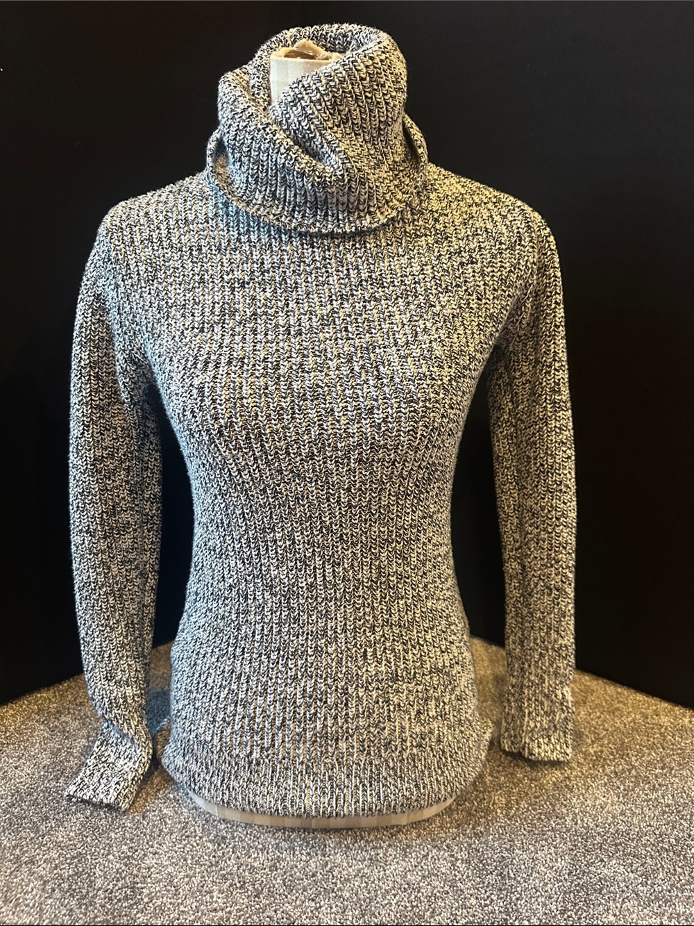 Abercrombie & Fitch Marled Gray Turtleneck Sweater